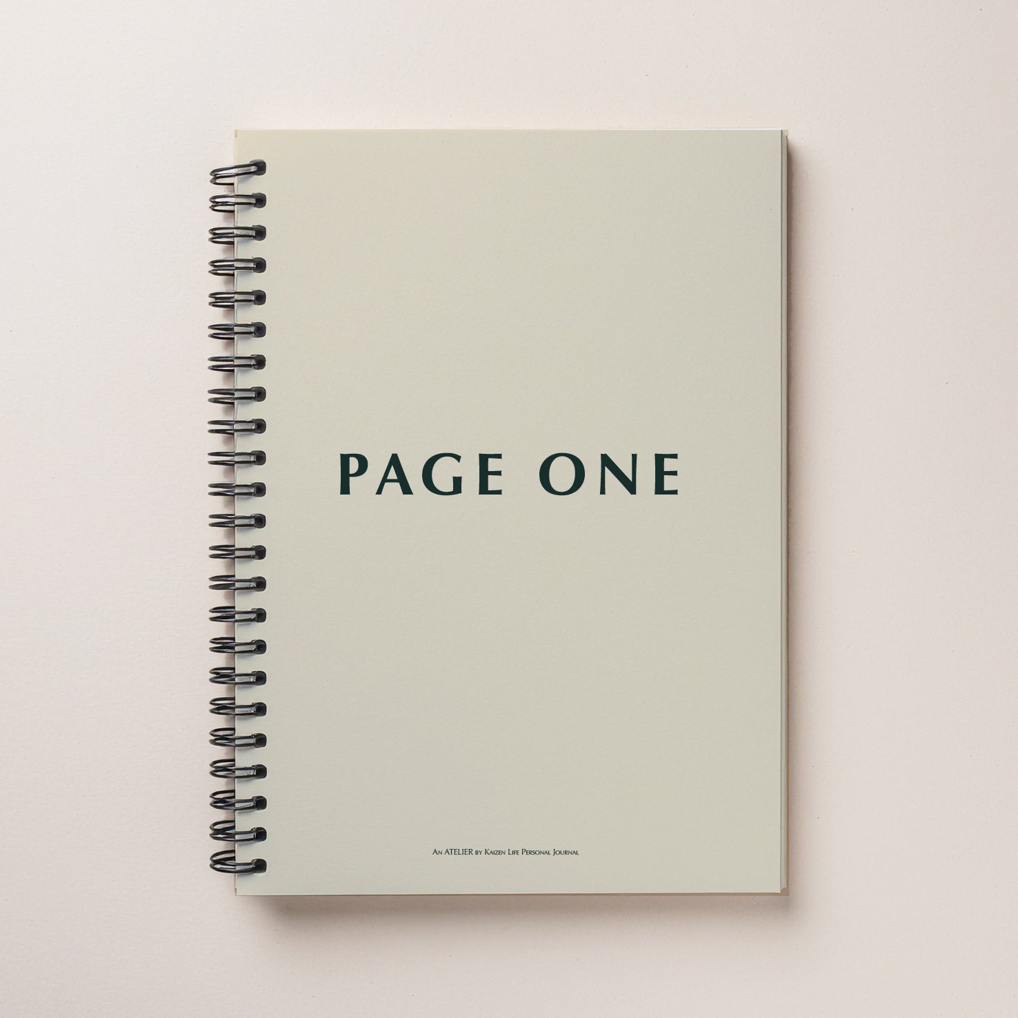 PAGE ONE – Minimalist Spiral Journal
