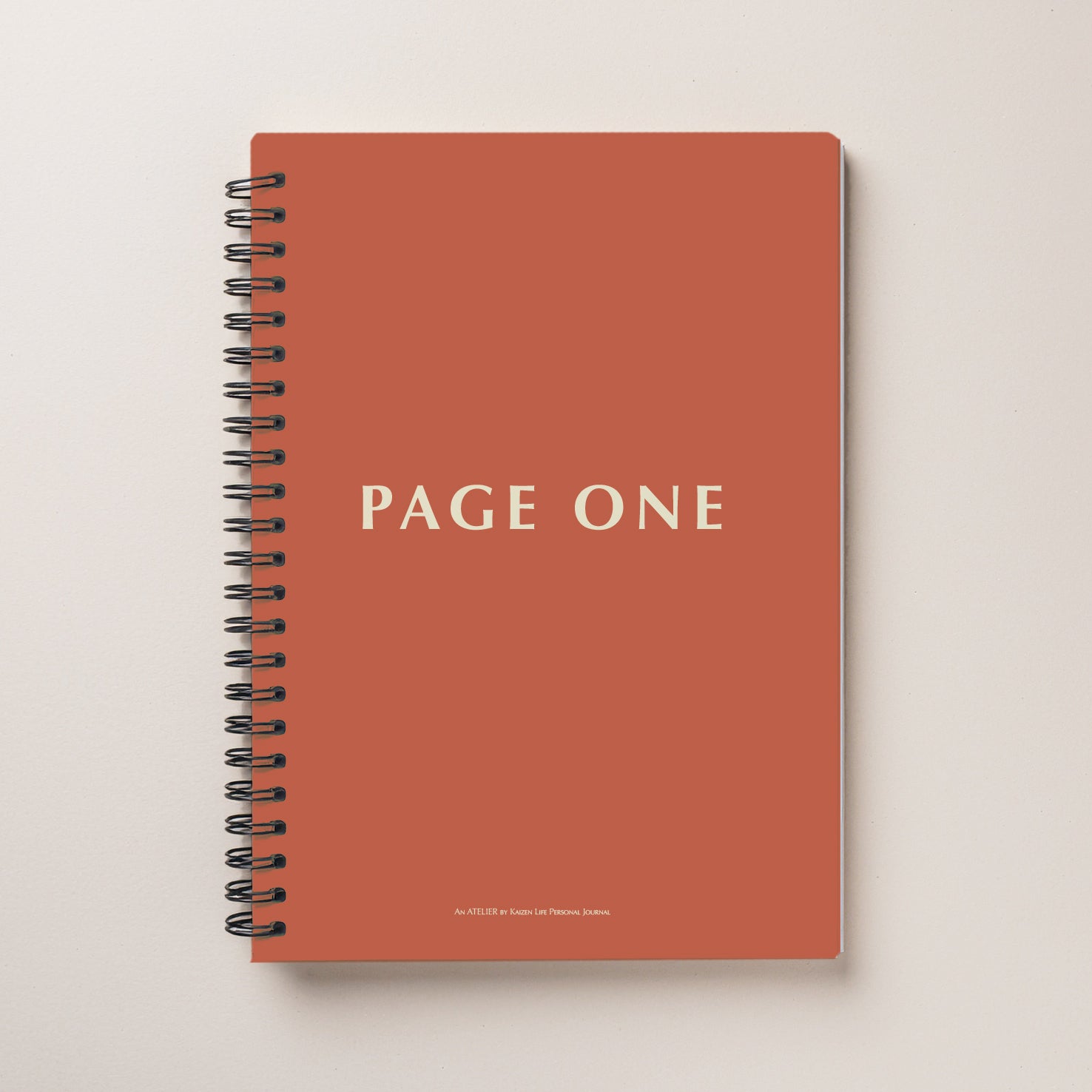 PAGE ONE – Minimalist Spiral Journal