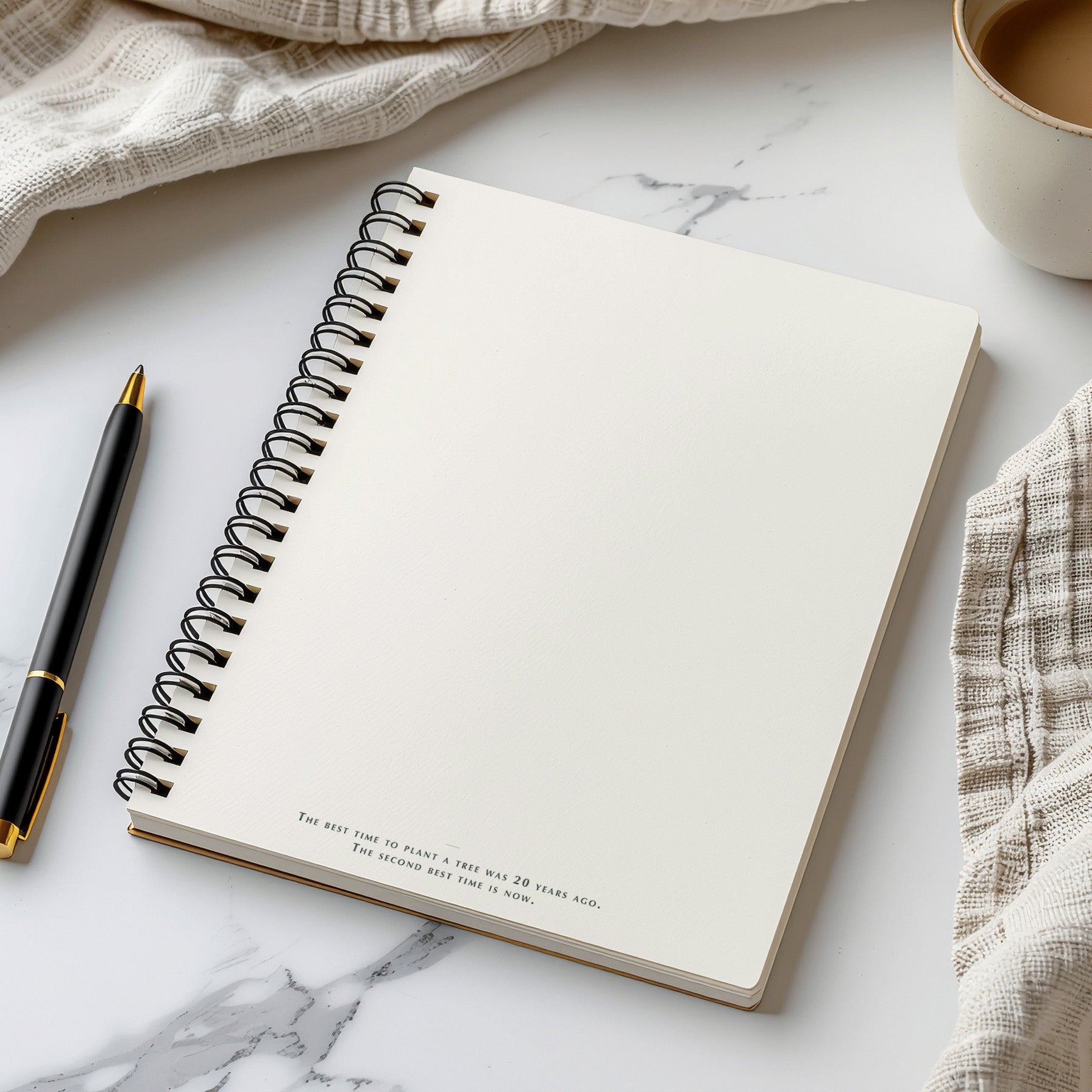 PAGE ONE – Minimalist Spiral Journal